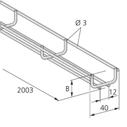 Pflitsch Gitterkanal GK 40x20 V2A