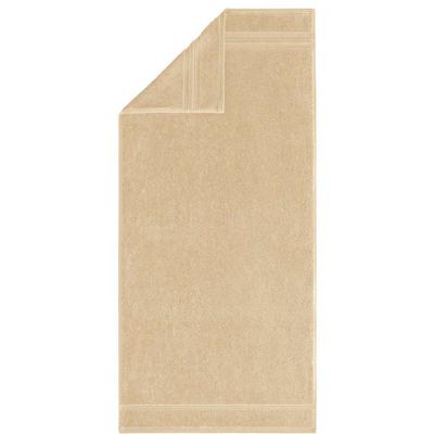 Handtücher EGERIA "Manhatten Gold", beige (silt), B:50cm L:100cm, Frottier, Obermaterial: 100% Baumwolle, Handtücher, Uni Programm mit Streifenbordüre, reine Baumwolle