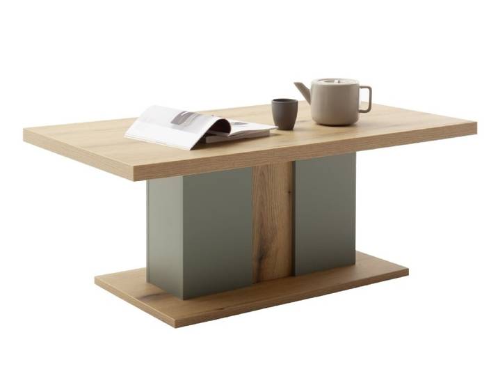 Couchtisch Moniz , Salbei grün / Eiche Evoke , 115x65