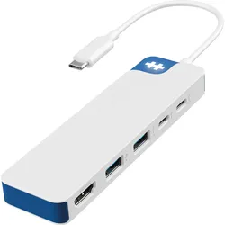 HYPER HD4101 BL - PortReplicator/Dockingstation, USB-C, 5 Port, blau