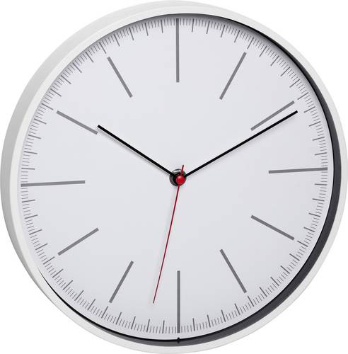 TFA Dostmann 60.3049.02 Quarz Wanduhr 28mm x 28mm x 3.7mm Weiß