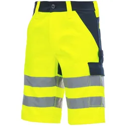 AS Arbeitsschutz Nitras Motion Tex VIZ Warnschutz Arbeitshose | neongelb | Gr. 68 | kurze Hose