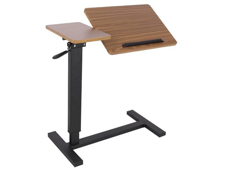 Table de chevet réglable en hauteur, table d'appoint pour lit, table pour ordinateur portable avec roulettes dissimulées