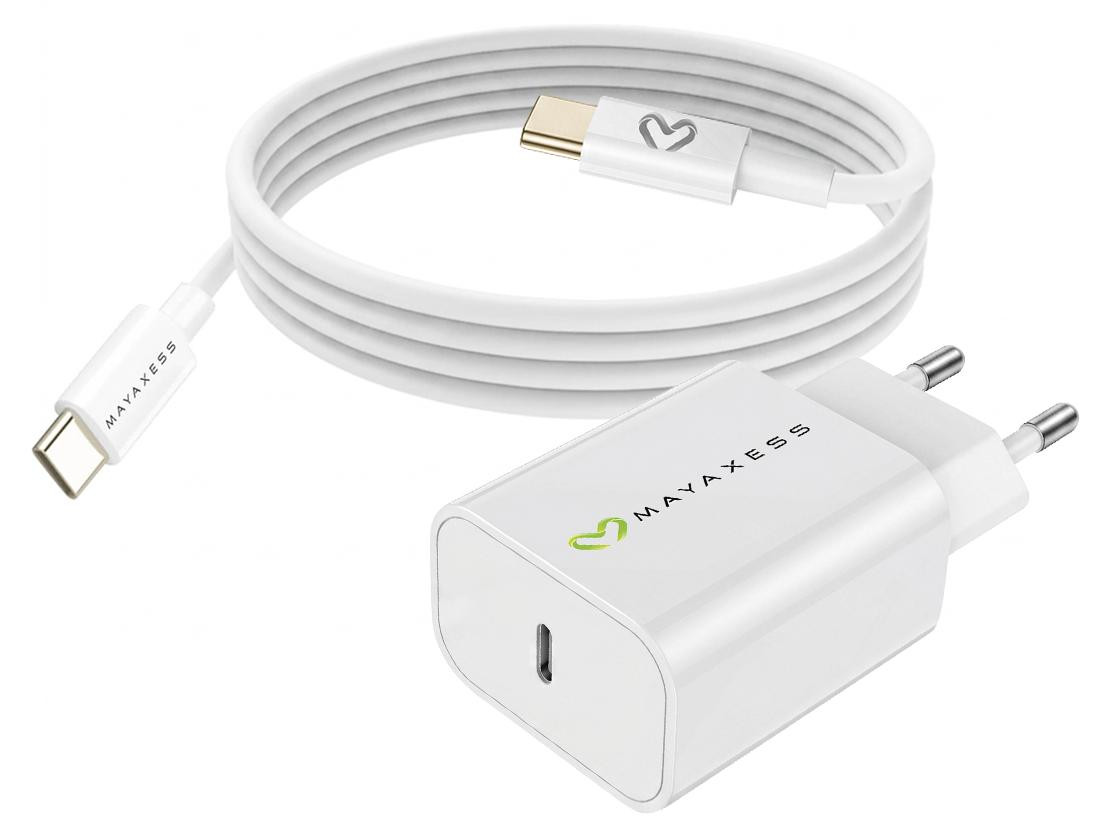 Avizar Netadapter 20W met 1 meter USB-C kabel, wit