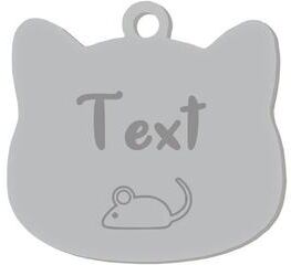 Uplift Picks Custom Stainless Steel Cat Name Tag Engraved Pet ID Pendant 10