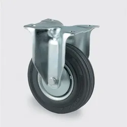 Transportrolle TENTE mit Bedeckung, 200 mm, schwarzer Gummi