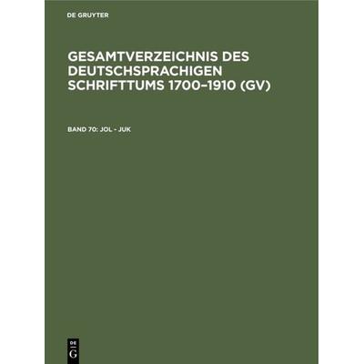 Jol - Juk, Gebundene Ausgabe von , De Gruyter Saur, 978-3-11-108501-2