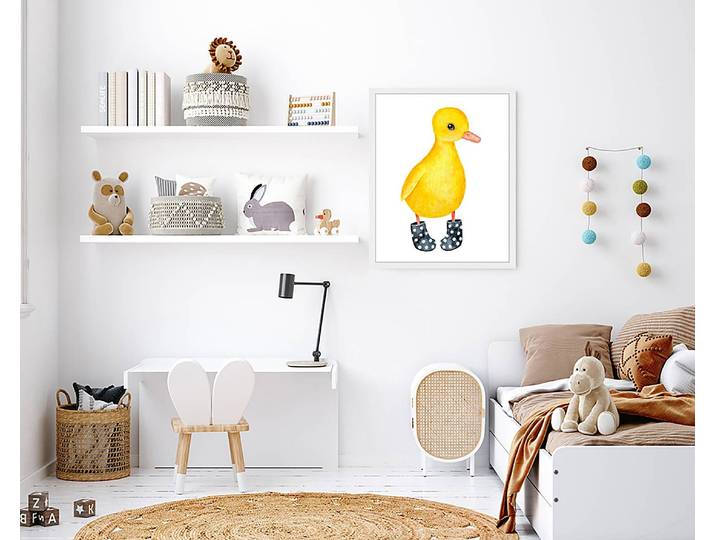 Tableau déco Little Funny Duckling 43 x 53cm Multicolore