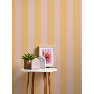 Vliestapete LIVING WALLS "LIMITED – Breite Blockstreifen", beige (gelb), B:0,53m H:0m L:10,05m, Vlies, Tapeten, Breite Längsstreifen in weicher moderner Farbgebung