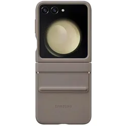 Samsung Flap Eco Leather Case (Samsung Galaxy Z Flip5), Smartphone Hülle, Beige