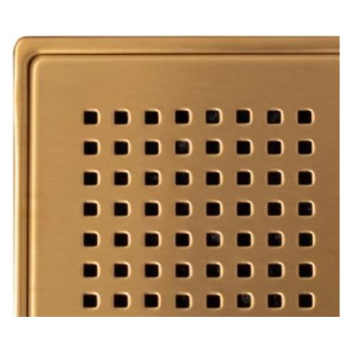 Purus Rist/ramme Rustfri 150mm - 150x150mm t/afløbsskål m/firk. rist u/udskaer. mess (153872-845)