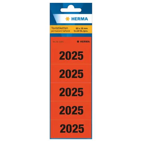 HERMA 100 Inhaltsschilder 2025 rot