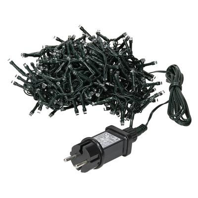 ECD Germany LED Lichtervorhang 6 m 180 LEDs Kaltweiß Eiszapfen IP44 Innen/Außen Weihnachtsbeleuchtung Lichterkettenvorhang