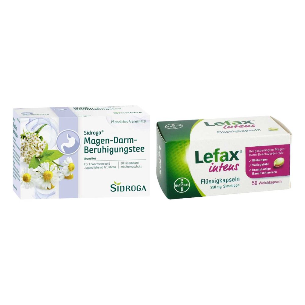 Sidroga Magen-Darm-Beruhigungstee + Lefax intens Flüssigkapseln 08106787