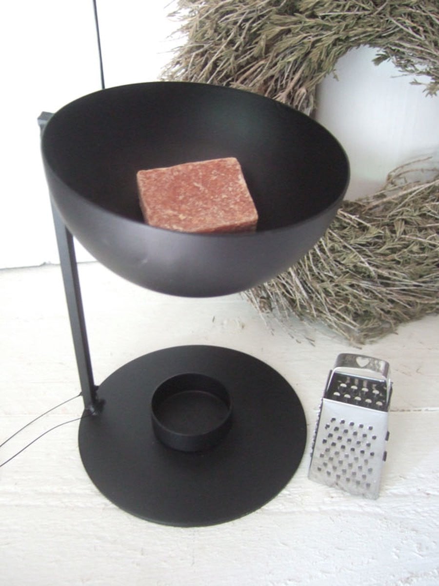 Giftset geurbrander met bowl, amberblokje en minirasp