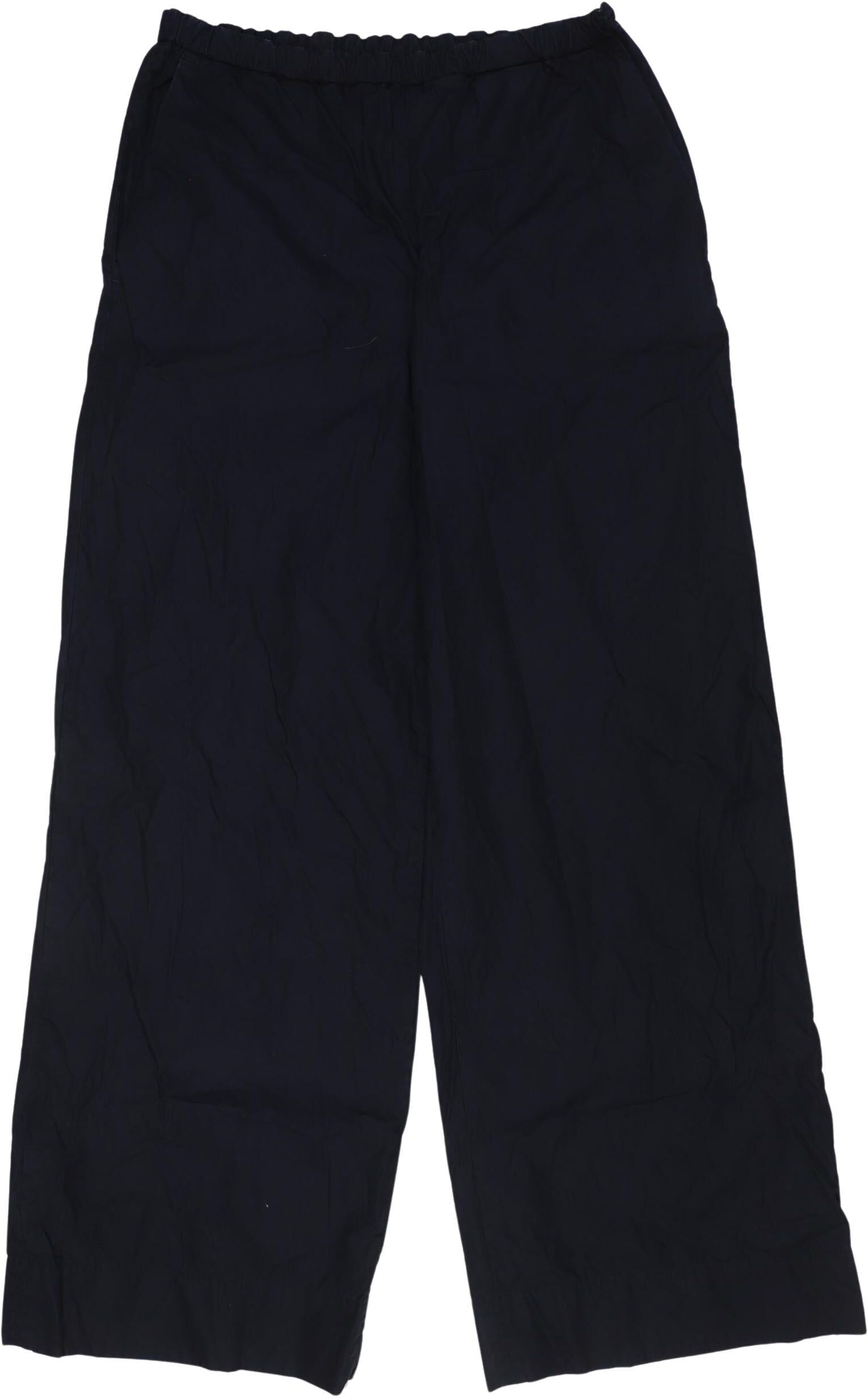 Moncler Damen Stoffhose, Marineblau, Gr. EU 36 (IT 42), Baumwolle - Second Hand