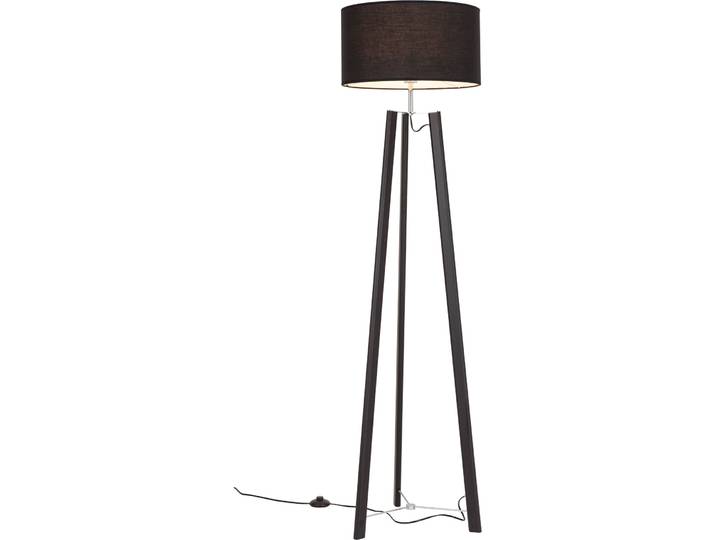 Stehlampe Sancho schwarz Holz/Metall H 170 cm - Lichtfarbe: Extra warmweiss