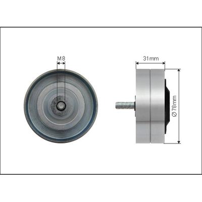 CAFFARO Umlenk-/Führungsrolle, Keilrippenriemen 500277 für VW