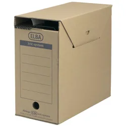 Elba, Dokumentenablage, Hängemappen-Archiv tric System standard, naturbraun für DIN A4, aus stabiler Wellpappe, allseitig ge (A4)