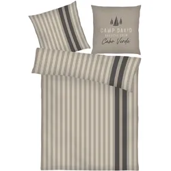 Bettwäsche CAMP DAVID Satin (BL 135x200 cm) - braun - BL 135x200 cm