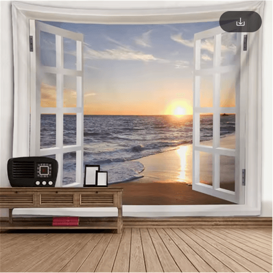 Inspire Picks 3D Window Scenery Tapestry Nature Wall Mural Background Decor 5 150x100cm