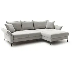 SOMETA Ecksofa Janus de Luxe Stoff Grau Grey