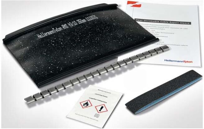 HellermannTyton Manchon de réparation noir RMS 43-10 500 (450-20001)