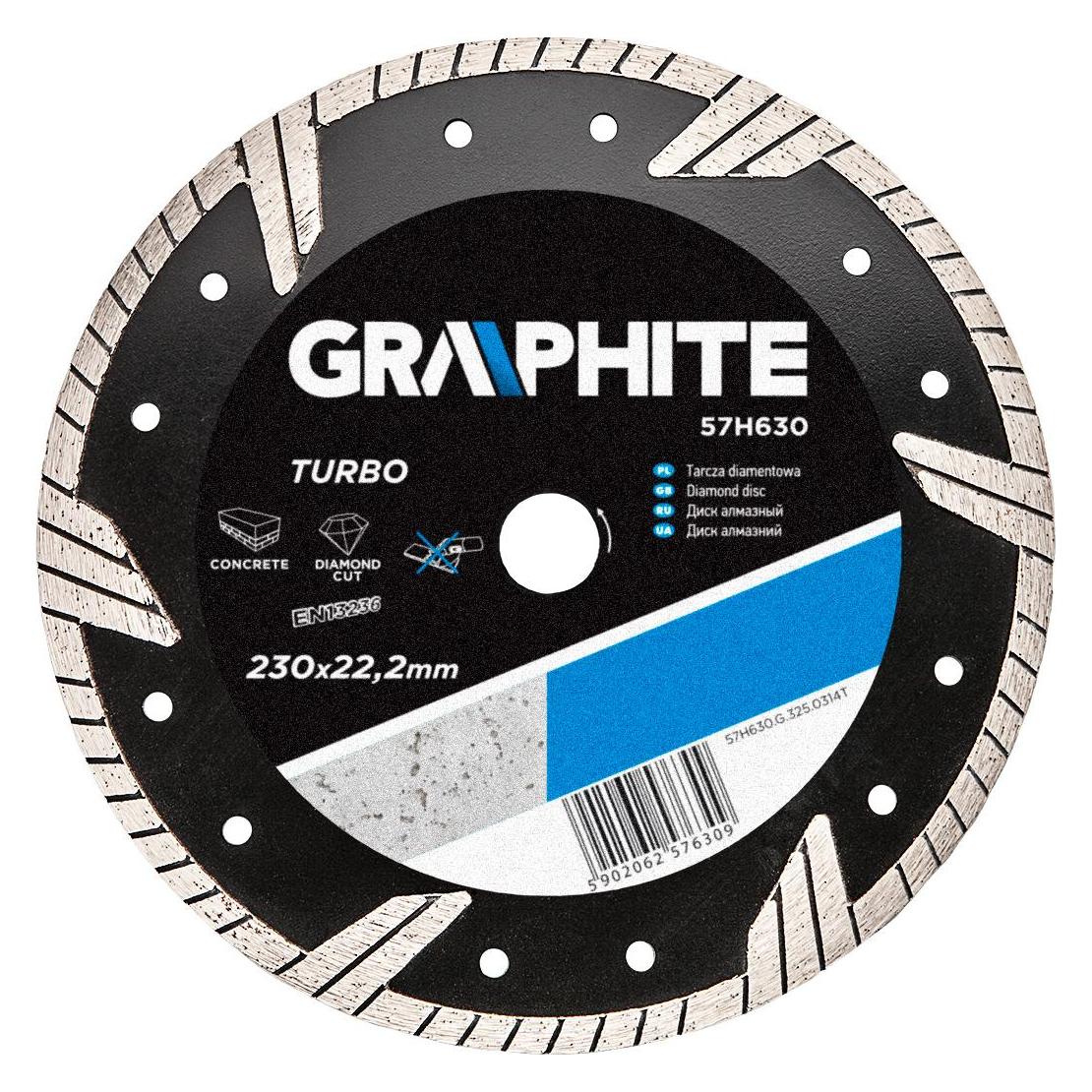 Graphite Graphit-Diamantscheibe 230x22,2 mm TURBO 57H630 (TOP-57H630)