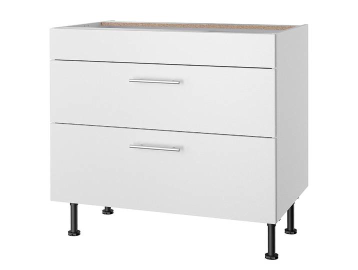 Kochfeld-Unterschrank II 90cm Weiß/Weiß