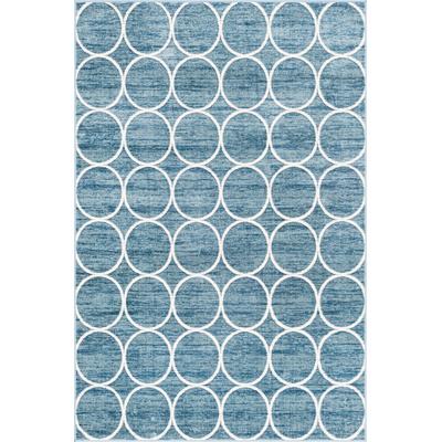 Myflair Möbel & Accessoires "Titan Trellis, LAGERRÄUMUNG" rechteckig 13 mm Höhe Kurzflor, gewebt, modernes Design, Motiv Kreise