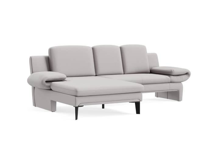 Modernes Ecksofa Astra Stoff silver B 321 cm T 168 cm - Farbe: Touch - 820 silver - Möbel Konfigurator: Traummöbel individuell zusammenstellen -