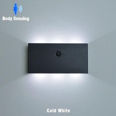 Uplift Picks Walnut Motion Sensor Rechargeable Wall Light black (6000k)