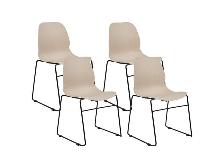 STUHL 4er-Set Kunststoff Beige Panora