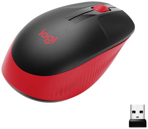 Logitech M190 Maus Funk Optisch Rot 3 Tasten 1000 dpi