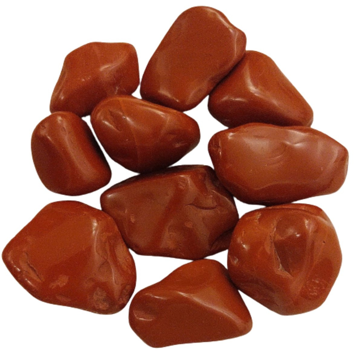 Set van 3 Rode Jaspis trommelstenen natuurlijke edelstenen