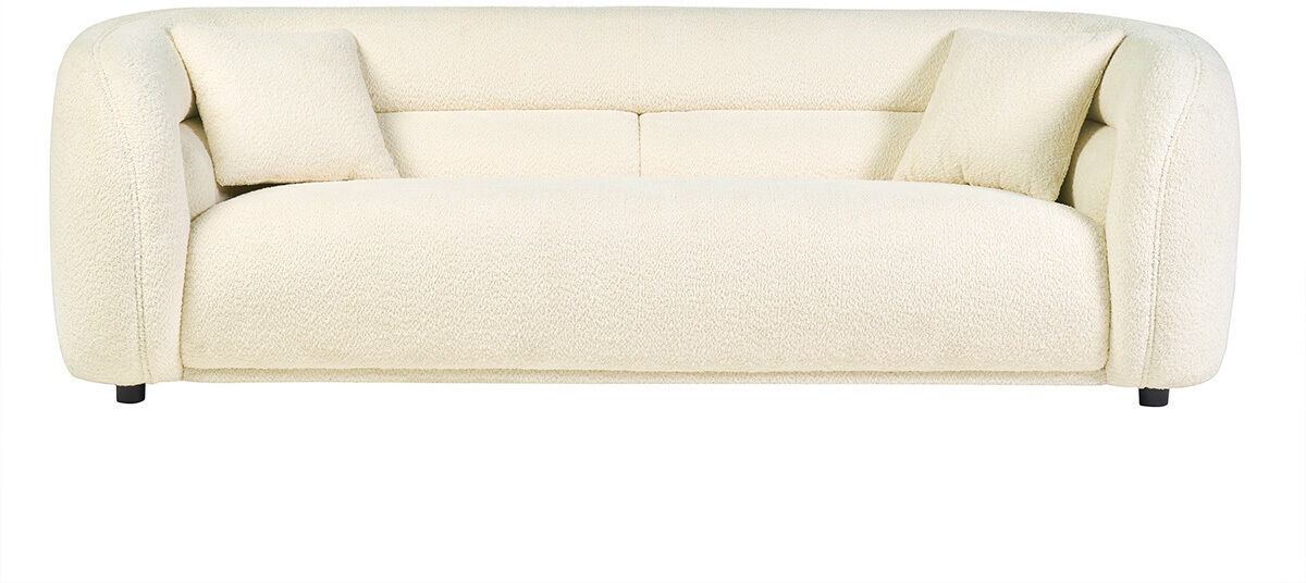 Miliboo Sofa 3-4 Plätze aus weißem Bouclé-Stoff MOCHI