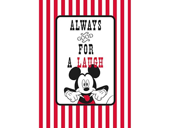 Komar Mickey Mouse Laugh – Dimensions : 50 x 70 cm Impression sur toile (sans cadre) Disney