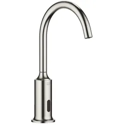 Dornbracht VAIA Waschtischarmatur, Platin gebürstet, elektronische Öffnungs- und Schließfunktion, Ausladung 167 mm, Armaturenhöhe 306 mm, Bohrungsdurchmesser 35 mm