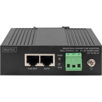 Gigabit EthernetPoE Injektor, Industriell, PoE-Injektor schwarz