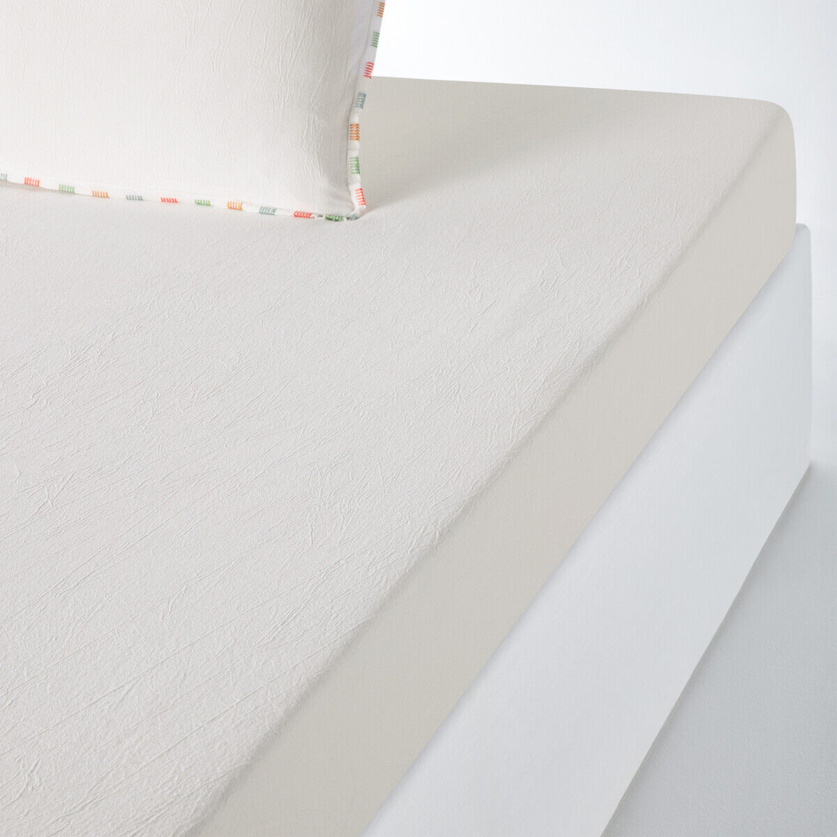 LA REDOUTE INTERIEURS Drap-housse coton lavé, bonnet 30 cm, Neruda