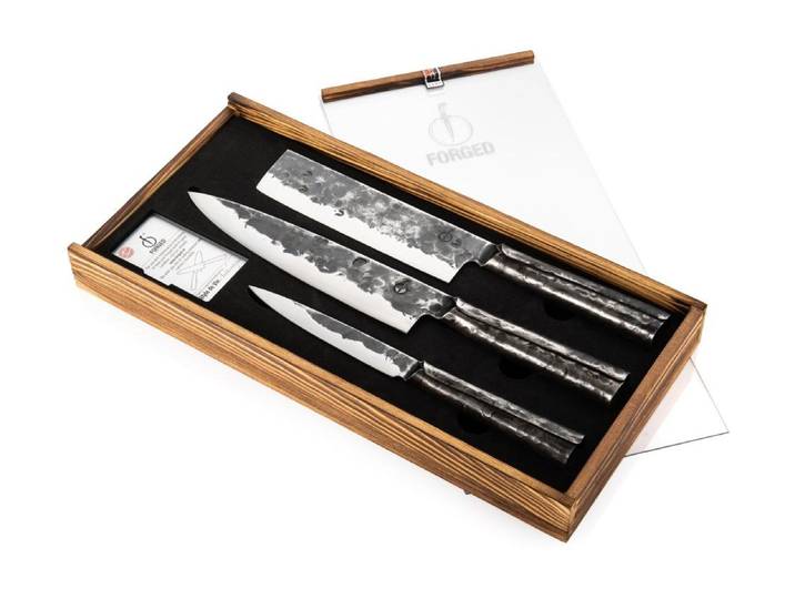 Messer-Set Forged 3tlg. Brute , silber, Kochmesser-Sets, Messer-Set