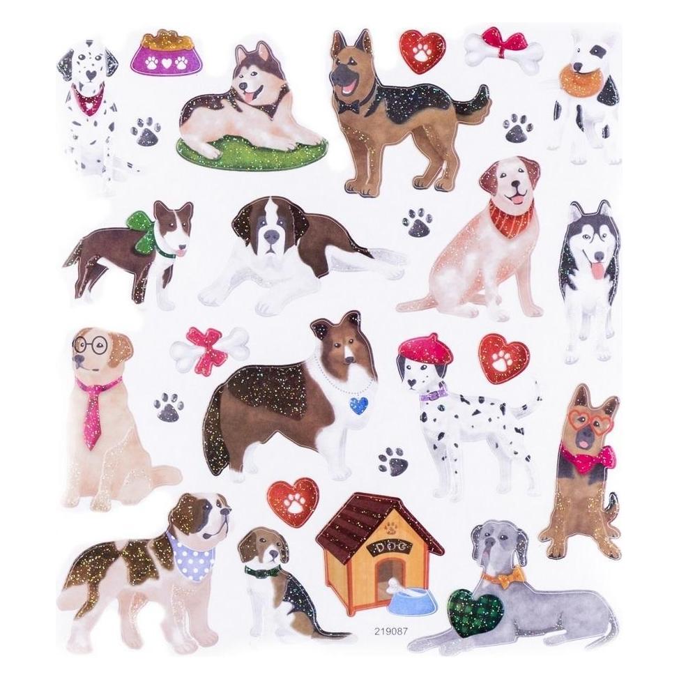 DP Craft Hunde Glitzeraufkleber 27 Stk (27 Sticker) (47594365)