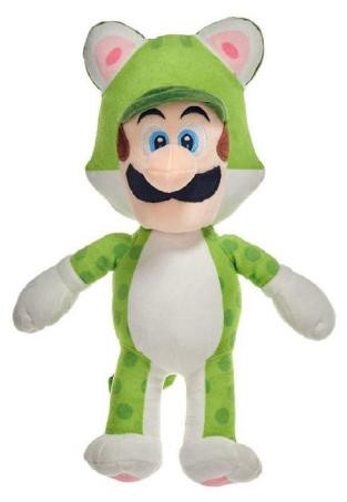 Together Plus Super Mario 3D Land Luigi als kat pluche knuffel, 25 cm