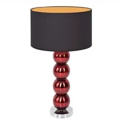 Tischleuchte FLAT BALLS, schwarz und gold, H:54cm