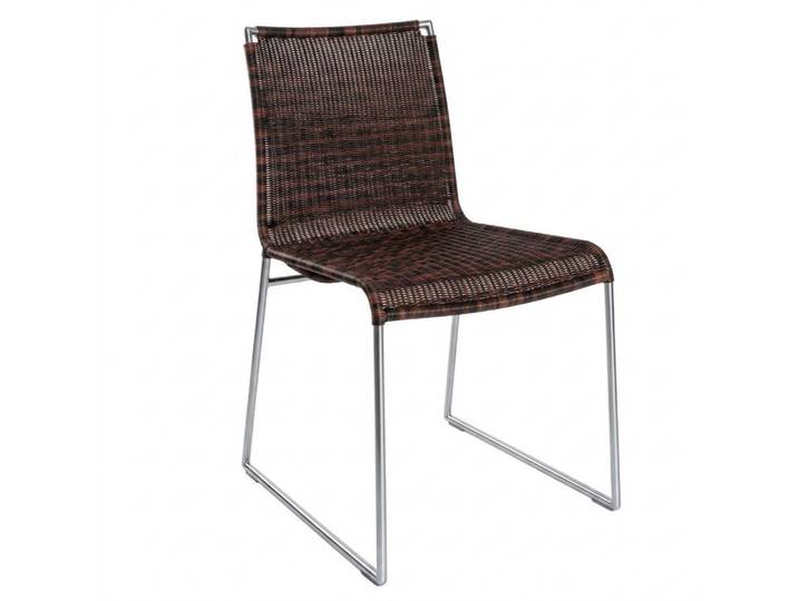 Okazi Kufenstuhl Okazi Breno Edelstahl Outdoor nuß (1 St), Gestell aus Edelstahl - Top-Qualität direkt vom Hersteller