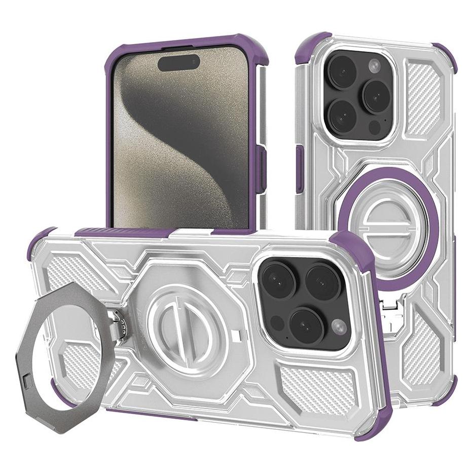 Techsuit - Carbon Shield PRO - iPhone 15 Pro Max - Purple Transparent (Apple iPhone 15 Pro Max) (59456915)