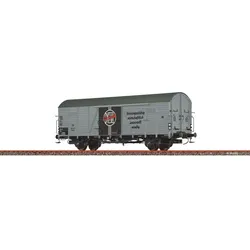 BRAWA 50485 H0 Gedeckter Güterwagen Gltr23 Eicher Traktor, DB, Ep. III