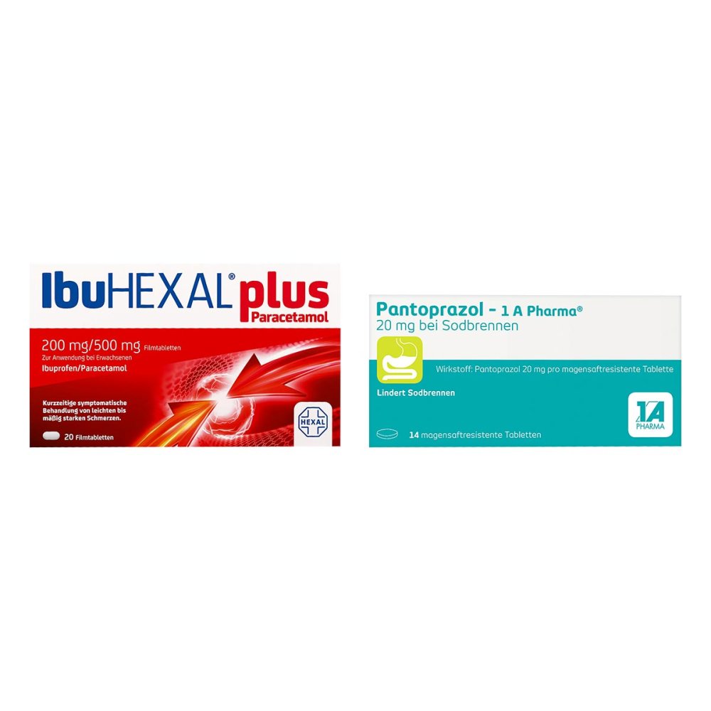 Ibuhexal Plus Paracetamol 20 stk + Pantoprazol 20mg 14 stk 08103000