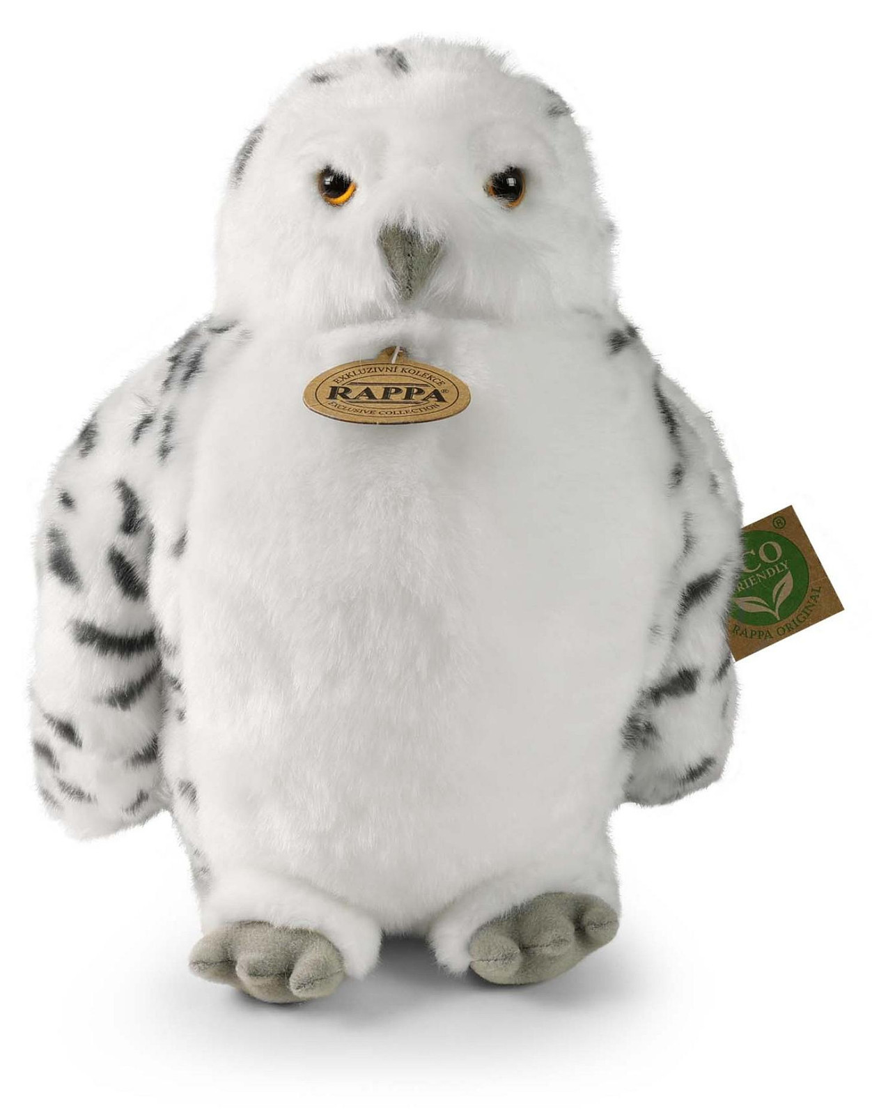 RAPPA Pluche Sneeuwuil met Draaiende Kop 28 cm Eco-friendly