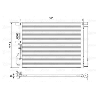VALEO Kondensator, Klimaanlage 822612 für KIA HYUNDAI (BEIJING)